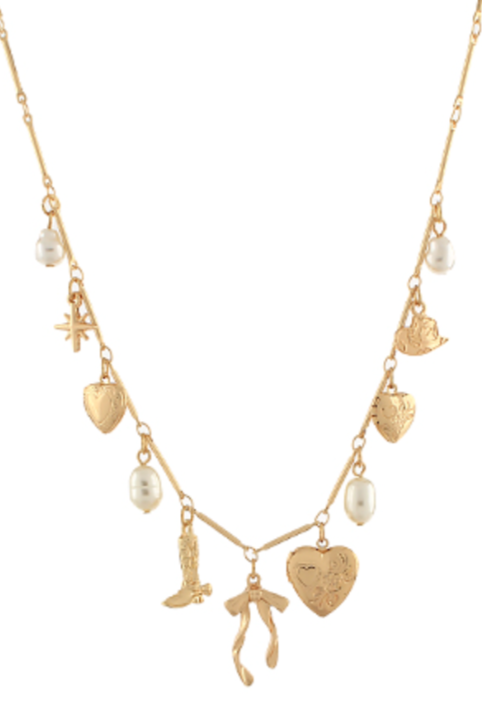 Western Style Multi Charm Necklace