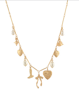 Western Style Multi Charm Necklace