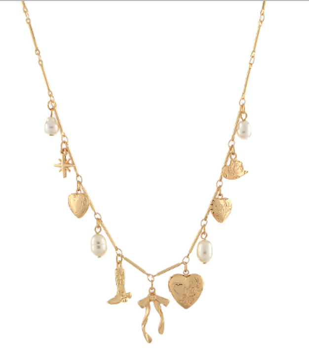 Western Style Multi Charm Necklace