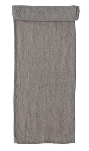 Steph Stonewashed Linen Table Runner- Ivory