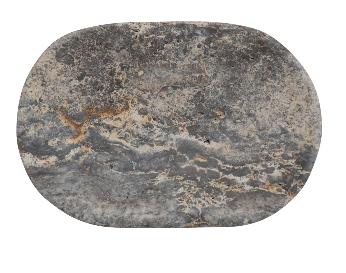 Josi Travertine Trinket Dish