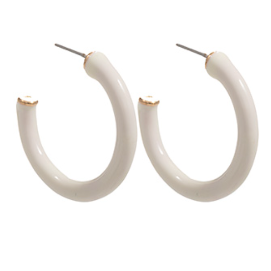 Darylann Ivory Metal Hoops