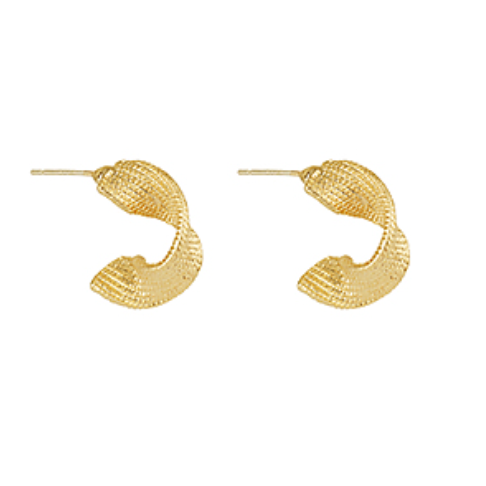 Gold Curved Metal Hoops