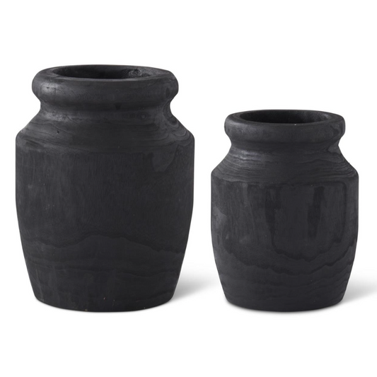 Jayne Paulownia Vase- Black