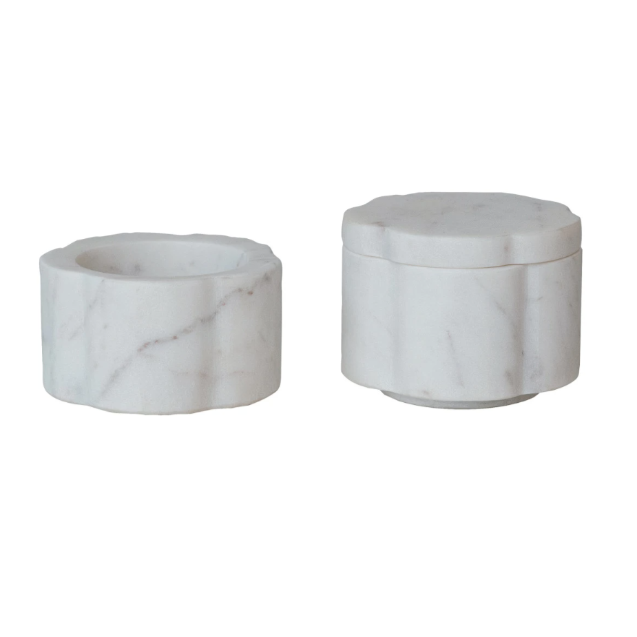Marble Stackable Pinch Pots