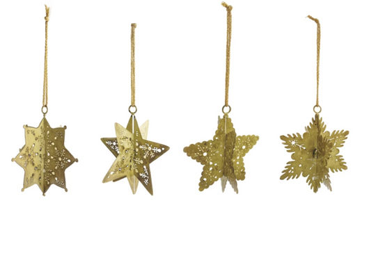 Antique Gold Snowflake Ornament