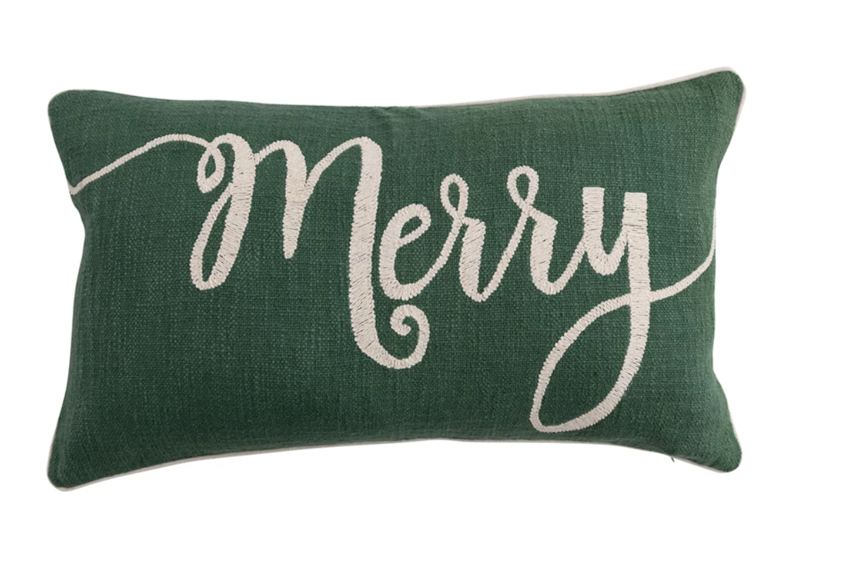 Marly Merry Green Lumbar Pillow