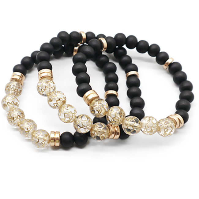 Taylor Wood Beaded Bracelet