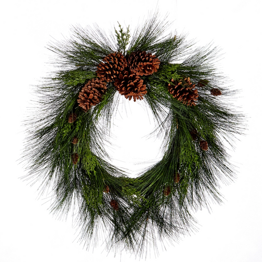 Forrest Long Needle Pine Pinecone Wreath
