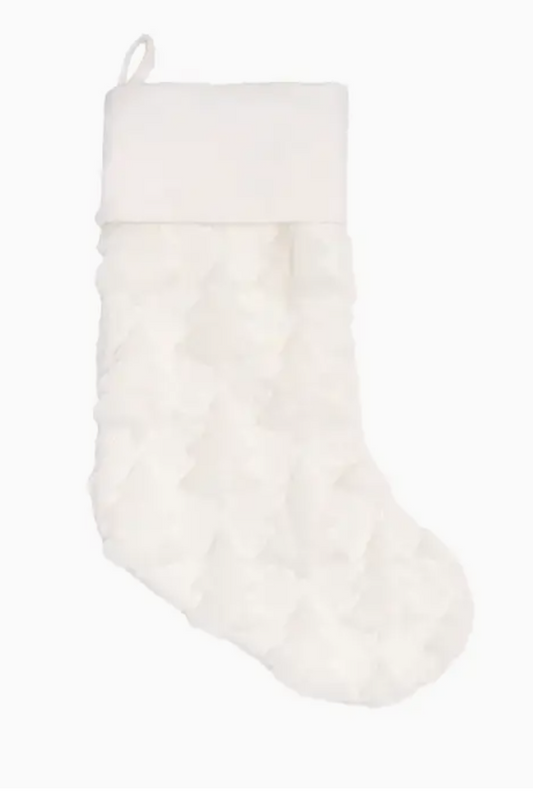 Natalie Frosted Tree Stocking