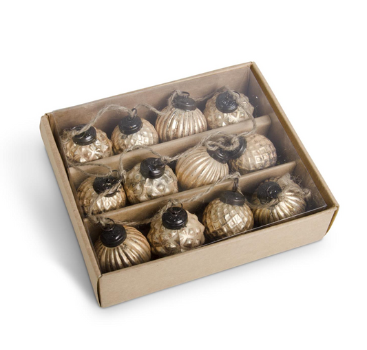 Brown Mercury Glass Round Ornanament Garland