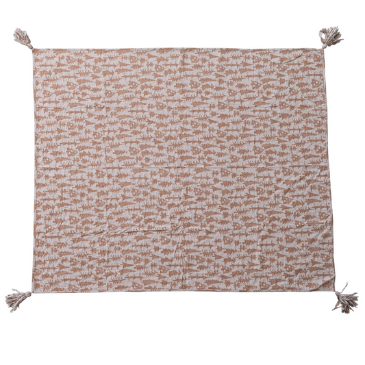 Charis Tree Embroidered Throw