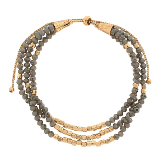 Dora 3 Row Beaded Bracelet