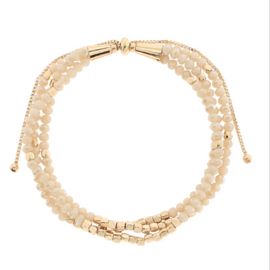 Dora 3 Row Beaded Bracelet