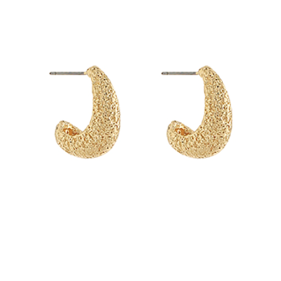 Textured Gold Hoops