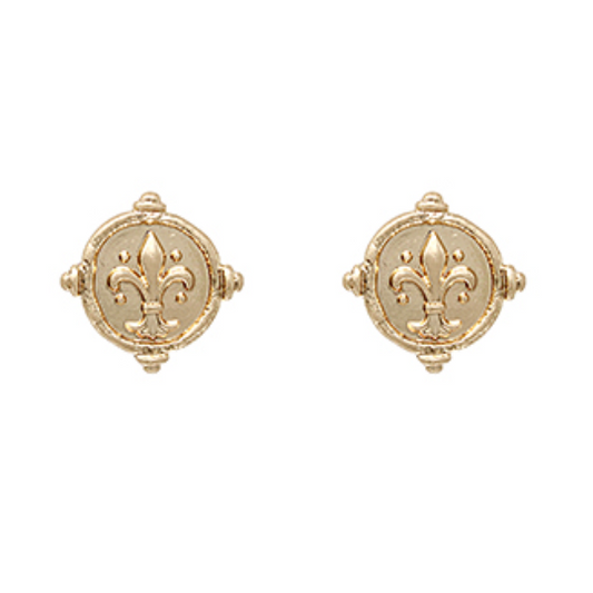 Fleur Di Lis Stud Earrings