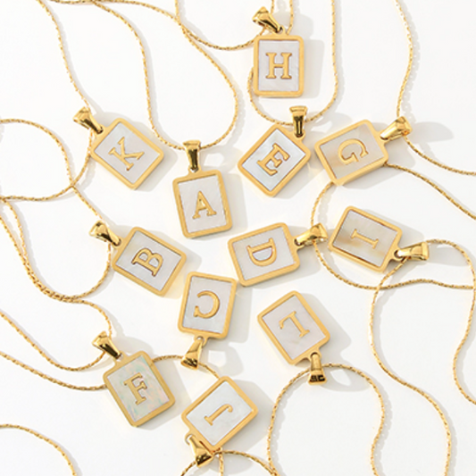 Shaw Pearl Initial Necklace