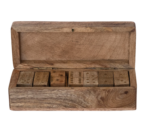 Lennon Dominoes in Mango Wood Box