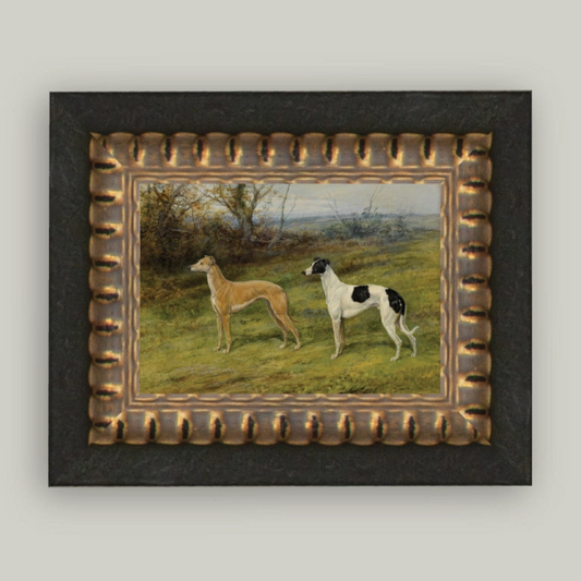 7x5 Greyhound Dogs Framed Art