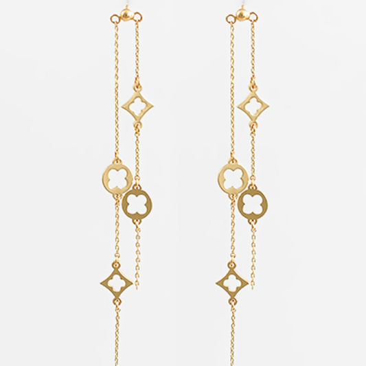 Lucky Clover Drop Earrings