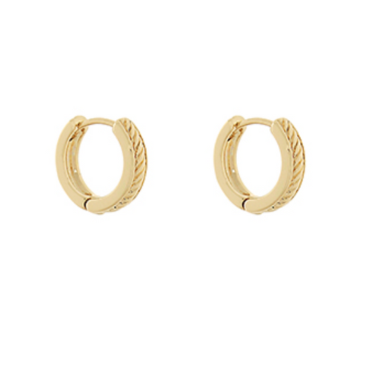 Barry Textured Huggie Hoops