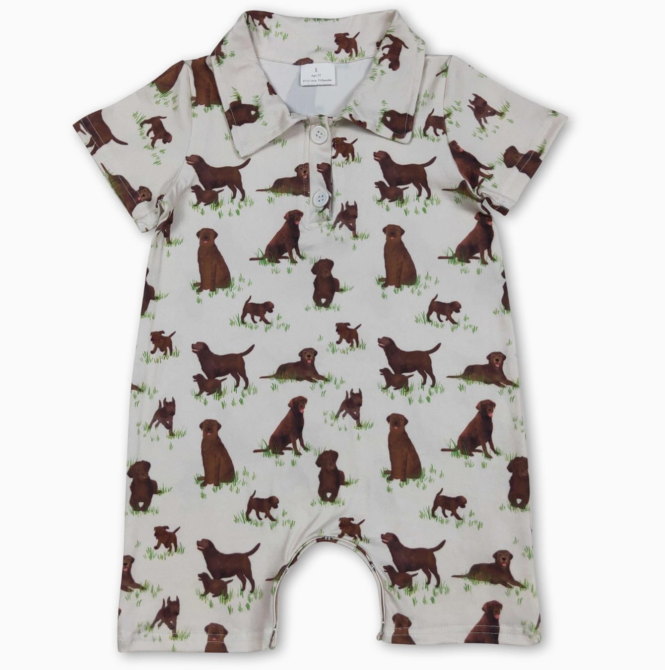 Retriever Baby Boy Polo Romper