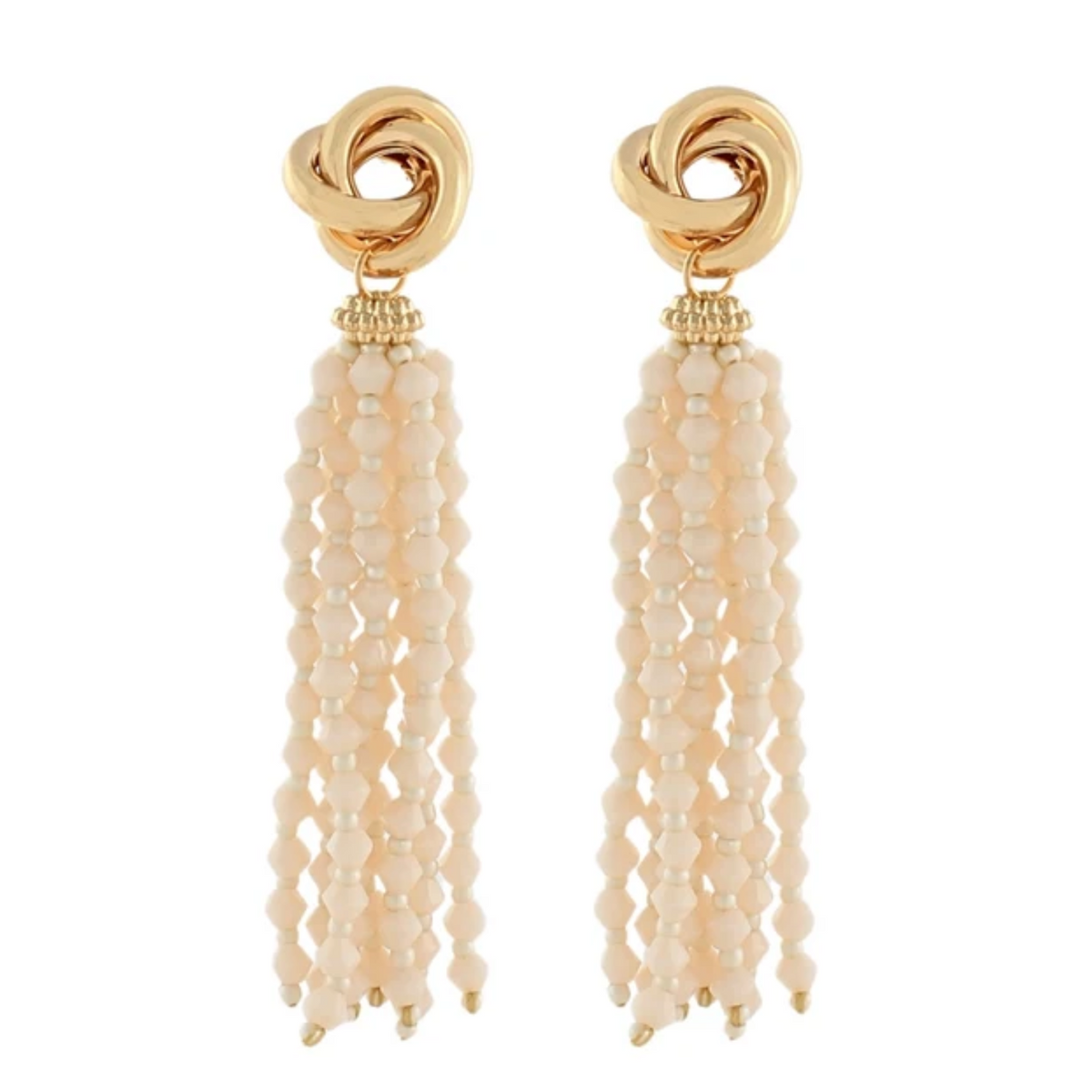 Bella Fringe Bead & Knot Earrings