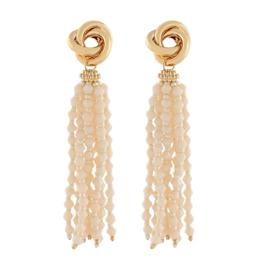 Bella Fringe Bead & Knot Earrings