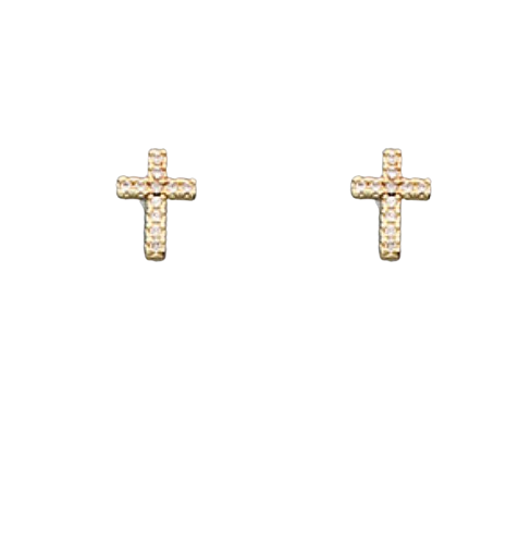 Diamond Cross Studs