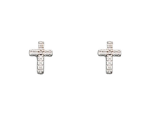 Load image into Gallery viewer, Diamond Cross Studs
