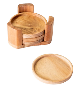 Wood Coasters with Stand