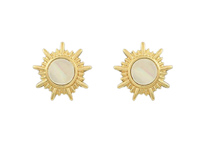 Seaside Pearl & Gold Studs