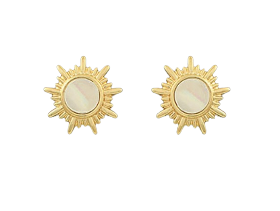 Seaside Pearl & Gold Studs