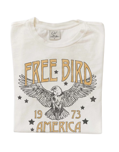 Free Bird Graphic Tee- Ivory