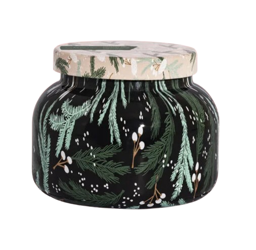 Capri Blue Holiday Crystal Pine Pattern Play Candle