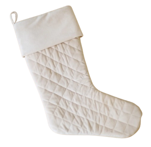 Belmont Quilted Cream Stocking