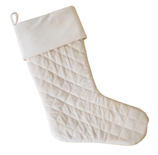 Belmont Quilted Cream Stocking