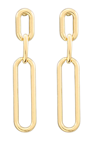 Chunky Paperclip Dangles- Gold