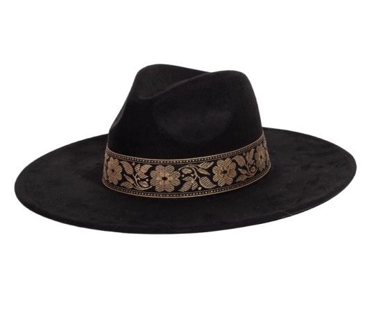 Fenix Flower Ribbon Fedora Hat