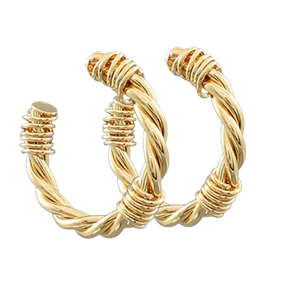 Trix Twisted Gold Hoops