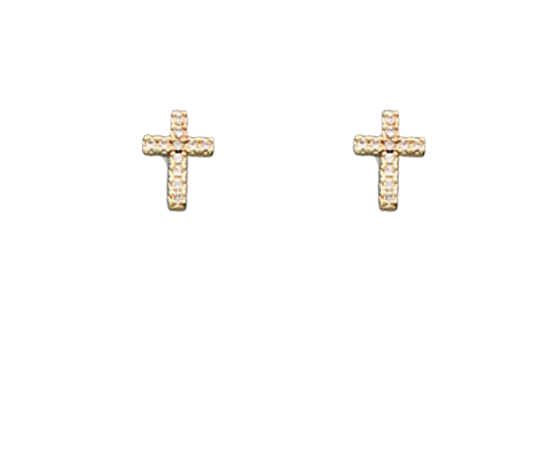 Diamond Cross Studs