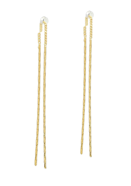 Gold Double Drop Chain Dangles