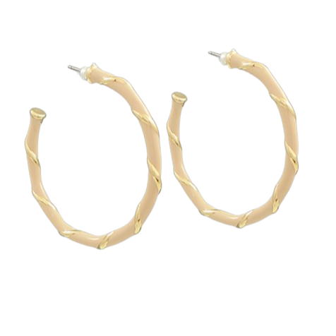 Mav Twisted Gold Hoops