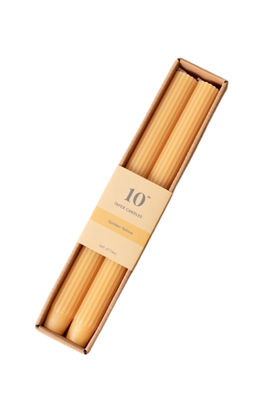 Autumn Ribbed Taper Candles (Set of 2)