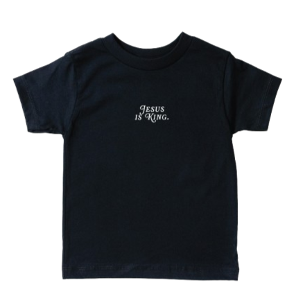 Jesus is King Graphic Tee- Black