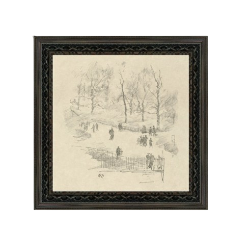 Kensington Gardens in Winter Framed Art