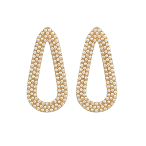 Crystal and Pearl Beaded Earrings