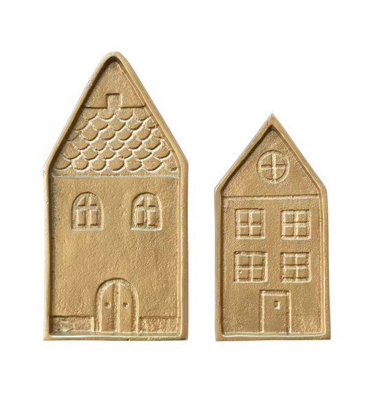 Ginger Home Shaped Tray in Gold