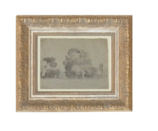 12" X 10" Tree Antique Framed Art