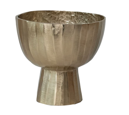 Millie Gold Textured Footed Planter
